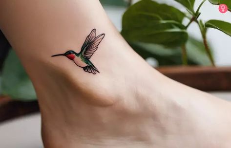 8 Beautiful Hummingbird Tattoo Ideas With Meanings Bird Ankle Tattoo, Hummingbird Tattoo Watercolor, Hummingbird Tattoo Ideas, Gratitude For Life, Small Hummingbird Tattoo, Bird Tattoos Arm, Hibiscus Tattoo, Watercolor Hummingbird, Foot Tattoos For Women