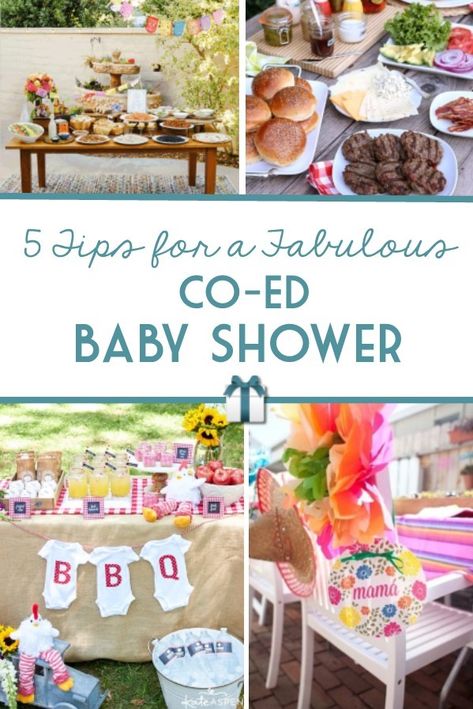 Co-ed baby showers are trending, and we’ve got five tips to make sure yours is fabulous! Coed Baby Shower Themes, Babyque Shower, Baby Shower Mixto, Bbq Baby Shower Decorations, Barbecue Baby Shower, Backyard Baby Showers, Baby Q Shower, Baby Shower Menu, Creative Baby Shower