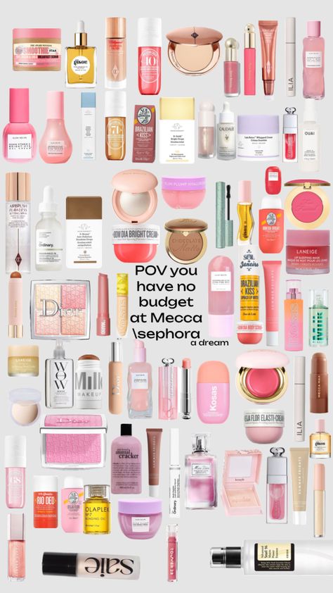 Mecca Makeup, How To Feel Pretty, Mecca Beauty, Skin Care List, Sephora Bag, Preppy Gifts, Makeup Bag Essentials, Cute Gifts For Friends, Simple Skincare Routine