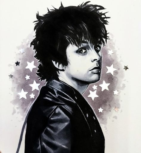 Billie Joe Armstrong Fanart, Billie Joe Armstrong Drawing, Green Day Fanart, Marry Me Quotes, Green Day Billie Joe, Tré Cool, Joe Armstrong, Billie Joe Armstrong, Emo Music