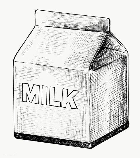 Carton Of Milk, Milk Drawing, Hatch Drawing, Nature Drawings, Soulful Quotes, Bottle Drawing, Moonlight Photography, Retro Typewriter, Object Drawing