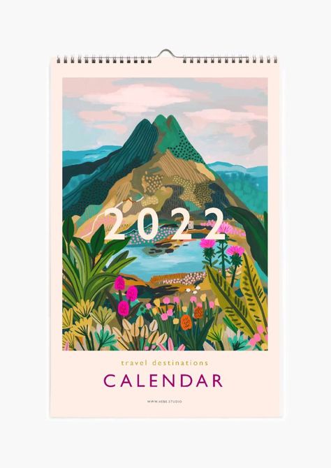 Calendar Design Inspiration, Studio Illustration, Travel Calendar, Calendar Themes, Illustration Calendar, Calendar Art, Cute Calendar, 2022 Calendar, Art Calendar