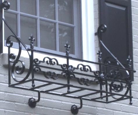 Wrought Iron Window Boxes, Metal Window Boxes, Iron Window Grill, Patio Railing, Wrought Iron Candle, Iron Windows, Wrought Iron Decor, Window Grill, Iron Balcony