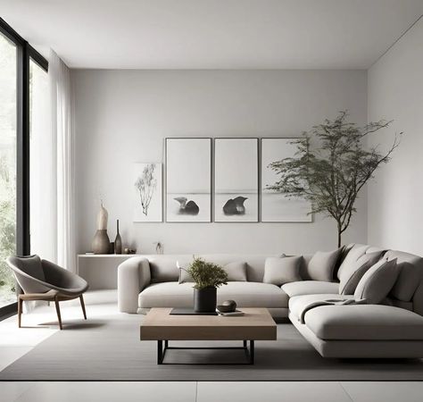 Empty Space Behind Couch, Grey Japandi, Studio Apartment Design Ideas, Apartment Design Ideas, Big Couch, Studio Layout, Studio Apartment Design, Japandi Home, Sofa Wall