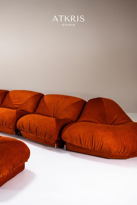 Sectional Sofa “Patate” in Rusty Orange Fabric by Airborne, France 1970s
sectional sofa | modular design | modular sofa | red sofa | orange sofa | burnt orange design | vintage design | vintage sofa | vintage seating | French design | living room | orange fabric Couches Vintage, Floor Couches, Orange Sectional, Sofa Orange, Sofa Vintage, Sofa Modular, Pod Chair, Orange Sofa, Iconic Chairs