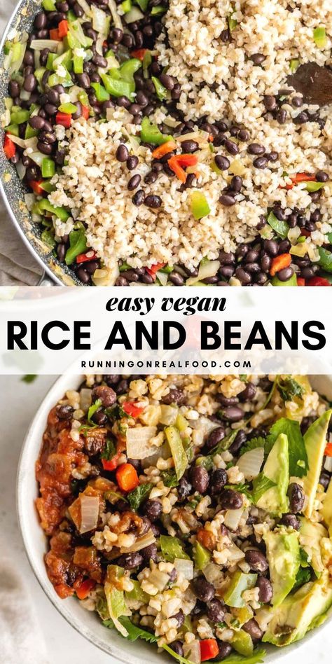 Vegan Black Beans, Rice And Beans Recipe, Beans Vegetable, Black Beans And Rice, Black Bean Recipes, Vegan Rice, Rice And Beans, Vegan Black Bean, Vegan Sour Cream