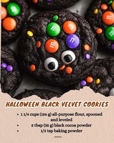 The History Of Halloween, Black Cocoa Powder, History Of Halloween, Cocoa Powder Recipes, Halloween History, Black Cocoa, Velvet Cookies, Halloween Cookies Decorated, Powder Recipe