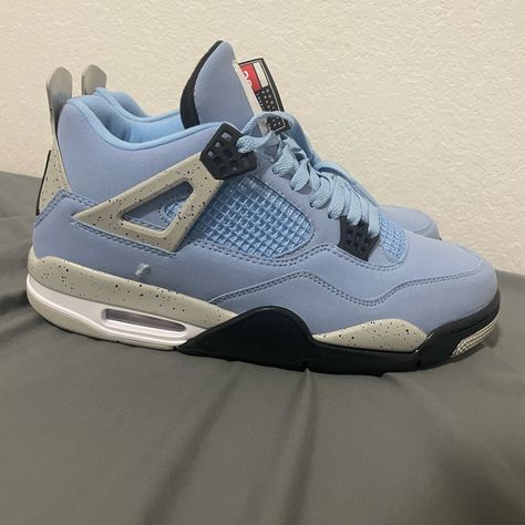 Jordan 4 “University Blue” Brand New Size 11 Negotiable No Box Jordan 4 University Blue, Custom Sneakers Diy, Pretty Sneakers, Royal Blue Shoes, Jordan Blue, Trendy Shoes Sneakers, Nike Shoes Girls, Cute Nike Outfits, Blue Jordans