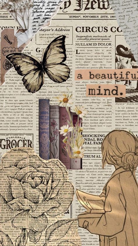 Newspaper Aesthetic, Beautiful Simple Mehndi Design, Old Paper Background, Cute Disney Drawings, Iphone Wallpaper Kawaii, Books Vintage, Cute Tumblr Wallpaper, Book Flowers, Collage Vintage