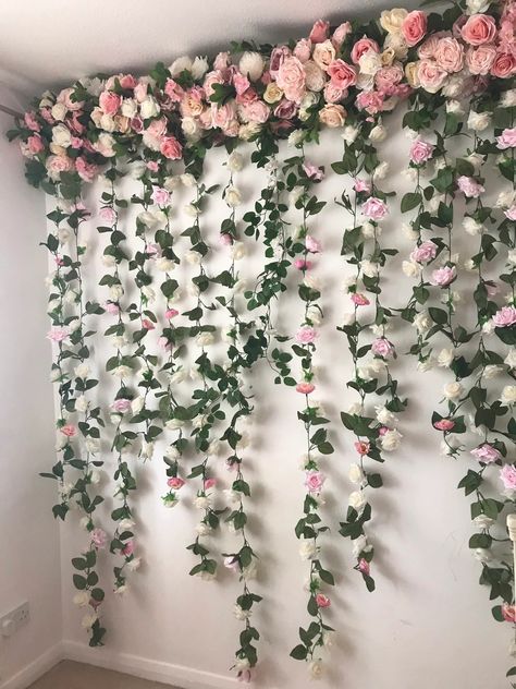 Pink Flower Garland, Classic Flower, Flower Wall Backdrop, Wedding Wall, Candy Christmas, Cute Bedroom Decor, Flower Garland, Floral Backdrop, Wall Backdrops