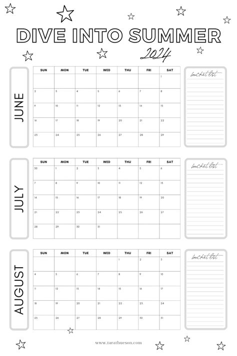 Summer Months Calendar, Summer Calendar 2024, Printable Calendar 2024, 2024 Calendar Printable Free, Summer Calendar Printable, Summer Calendar, Meal Planner Printable Free, Free Printable Calendar Templates, July Calendar