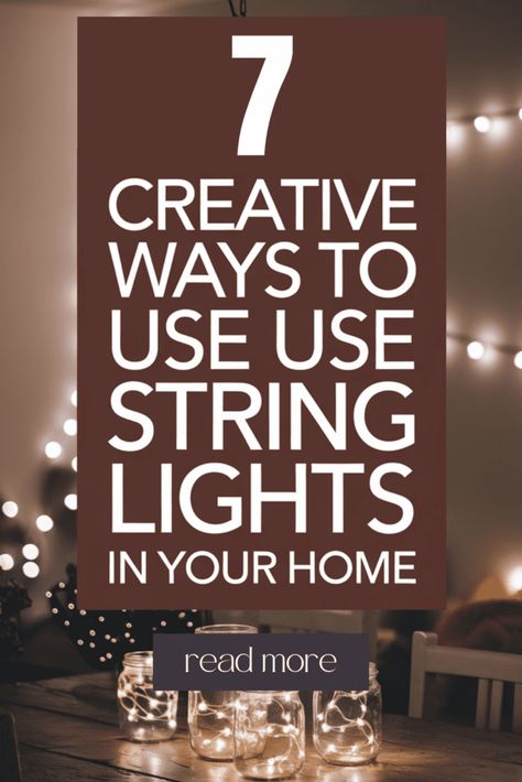 7 Creative Ways to Use String Lights in Home Decor - Cheri from Texas Lights Around Pictures On Wall, Copper Wire Lights Ideas, White Light Decorating Ideas, Copper Fairy Lights Ideas, String Lights Home, Home Lights Decor, Lit Branches Decor, Decorate With Lights Indoors, Home Decor Ideas With Lights