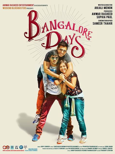 Bangalore Days Movie, Parvathy Menon, Anjali Menon, Bangalore Days, Fahadh Faasil, Nivin Pauly, Dulquer Salmaan, Malayalam Movies, The Normal Heart