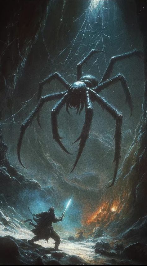 (13) Facebook Dark Caverns Fantasy Art, Grimdark Sci Fi, Hydra Monster Fantasy Art, Cave Monster Art, Hunting Horror Lovecraft, Mystical Art, Lord Of The Rings, Tolkien, Dark Fantasy Art