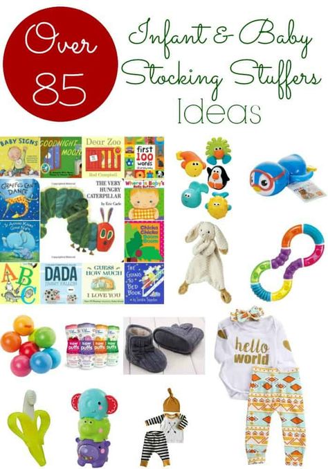 Baby Stocking Stuffers, Gift Ideas For Boys, Cheap Stocking Stuffers, Stocking Stuffers For Baby, Baby's First Christmas Gifts, Diy Stocking Stuffers, Baby Stocking, Diy Stockings, Baby Gift Ideas