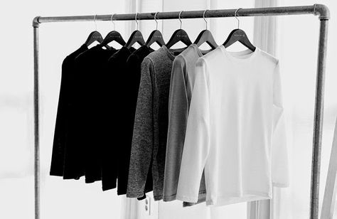 Shade + Tint Candor Aesthetic, Minimalist Capsule Wardrobe, Closet Goals, Wardrobe Edit, Minimalism Interior, Fashion Victim, Divergent, Clothing Rack, White Fashion