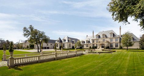 $32 Million Opulent French Mansion in Dallas Texas 5 Texas Mansions, Outdoor Sports Court, Beautiful Mansion, French Mansion, Spray Park, Million Dollar House, French Estate, Permanent Vacation, Expensive Houses