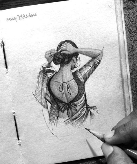 Pencil Sketches Landscape, Artwork Pencil, Pencil Drawing Images, Abstract Pencil Drawings, Pen Art Work, Human Figure Sketches, Pencil Sketch Images, Pen Art Drawings, Woman Sketch