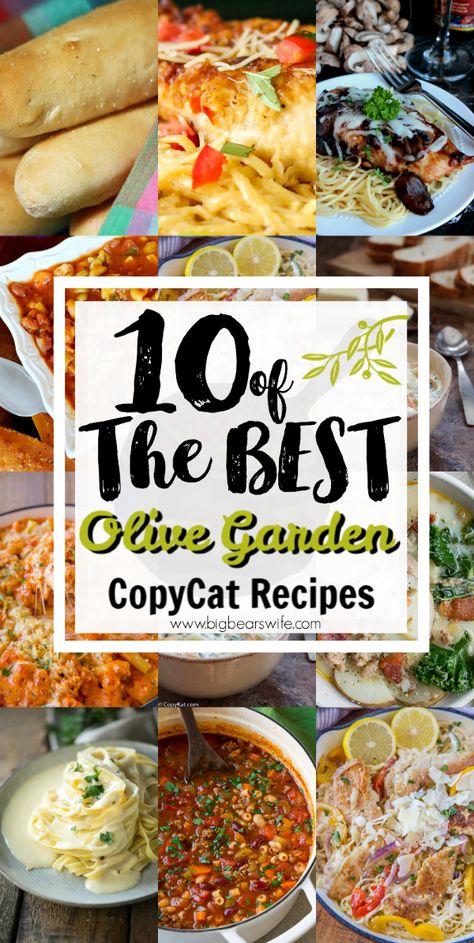 Olive Garden Copy Cat, Olive Garden Copycat Recipes, Applebees Copycat Recipes, Restaurant Recipes Famous, Copycat Recipes Olive Garden, Olive Garden Copycat, Olive Garden Recipes, Copy Cats, Crazy House