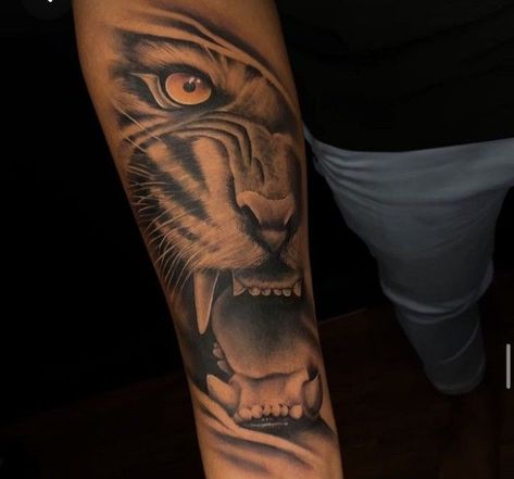 Tiger Tattoo Chest, Tiger Forearm Tattoo, Forearm Cover Up Tattoos, Inside Of Arm Tattoo, Alas Tattoo, Tiger Tattoo Sleeve, Sunflower Tattoo Sleeve, Arm Sleeve Tattoos For Women, Lion Tattoo Sleeves