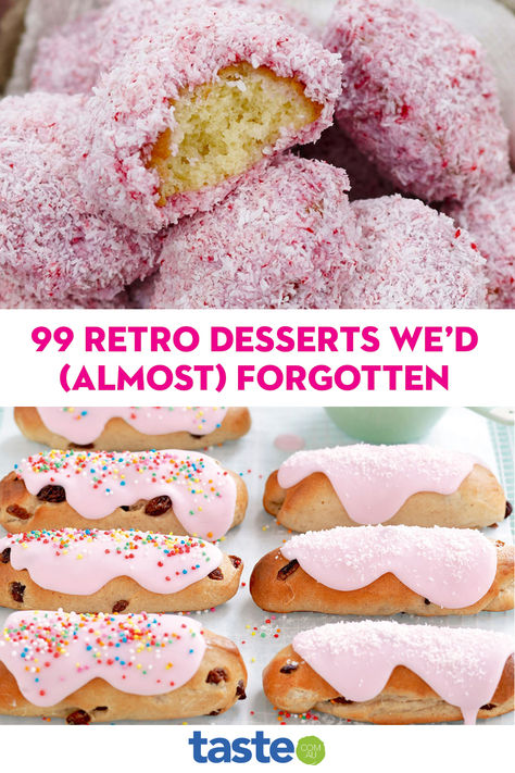 These old-school sweet treats take us back to our childhood: from traditional baked rice pudding to classic cobbler, apple crumble to old-fashioned bee stings – we’ll be passing these recipes down to our kids. Grandma Baking Recipes, School Dessert Recipes, Old Fashioned Treats, Retro Baking Recipes, Old School Dessert Recipes, Classic British Desserts, Old Baking Recipes, Crazy Baking Ideas, Old School Baking Recipes