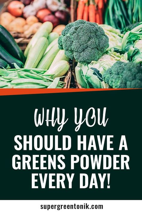 For optimal performance you should be having a greens powder every day! Here's why. Green Powder Benefits, Superfood Powders, Powder Supplements, Superfood Smoothies, Greens Supplement, Green Superfood Powder, Super Greens Powder, Best Superfoods, Greens Powder