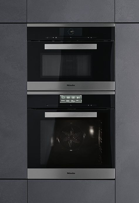 Miele DGM | Steam Oven with Microwave » Miele Miele Kitchen, Oven Appliance, Built In Microwave Oven, Micro Oven, Wall Oven Microwave, Oven Design, Miele Appliances, Steam Oven, Kitchen Oven