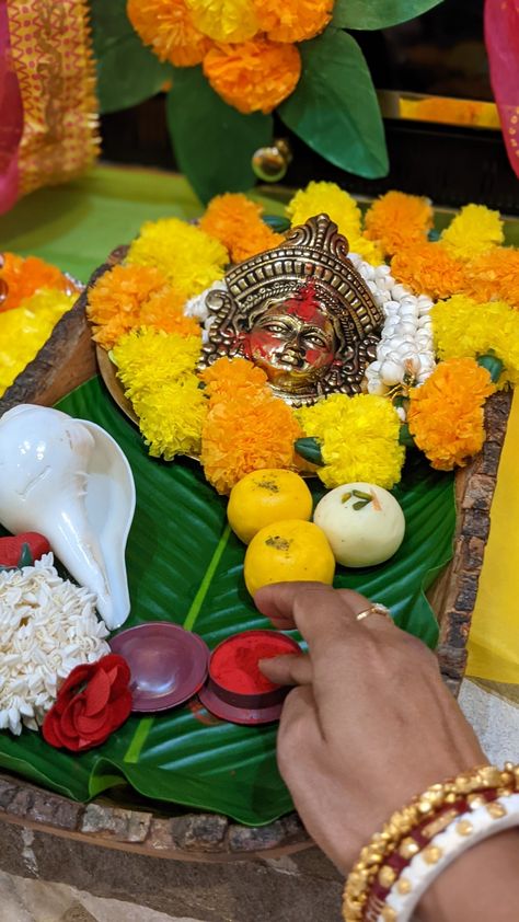 Ready for the Sindoor Khela @Home setup ❤️ Sindoor Khela, Durga Pooja, Home Setup, Table Decorations, Furniture, Quick Saves, Home Decor, Home Décor