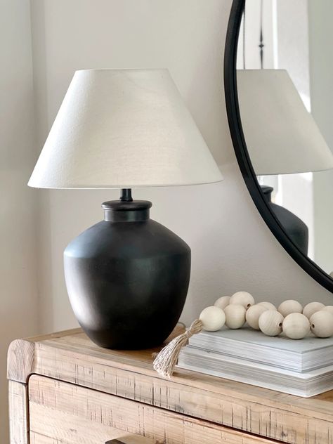 My Texas House 22" Urn Table Lamp, Distressed Texture, Black Finish | Walmart (US) Farmhouse Table Lamps, My Texas House, House Lamp, Queen Upholstered Bed, Texas House, Bedside Night Stands, Distressed Texture, Nightstand Lamp, Stylish Tables