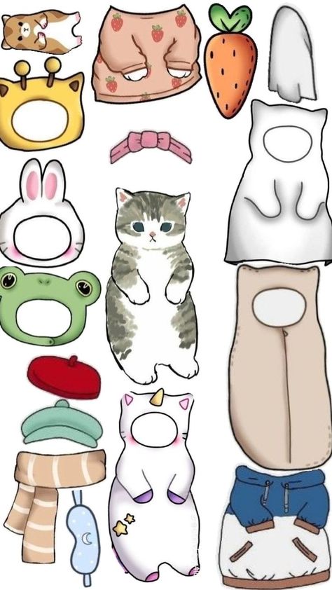 Papel Duck, Diy Hello Kitty, Slay Girl, Paper Doll Template, Bullet Journal Diy, Cute Cat Wallpaper, Funny Study Quotes, Easy Drawings Sketches, Dog Drawing