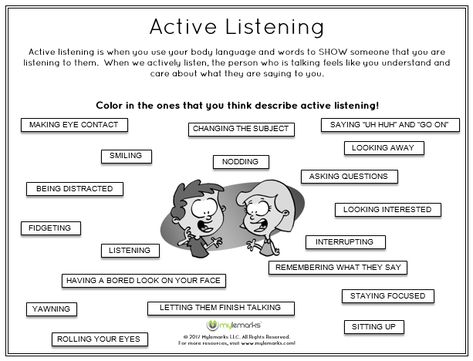 Listening Skills Worksheets, Listening Skills Activities, Listening Worksheet, Active Listening Skills, Assertiveness Training, Reflective Listening, Kids Therapy, Social Skills Games, Good Listening Skills