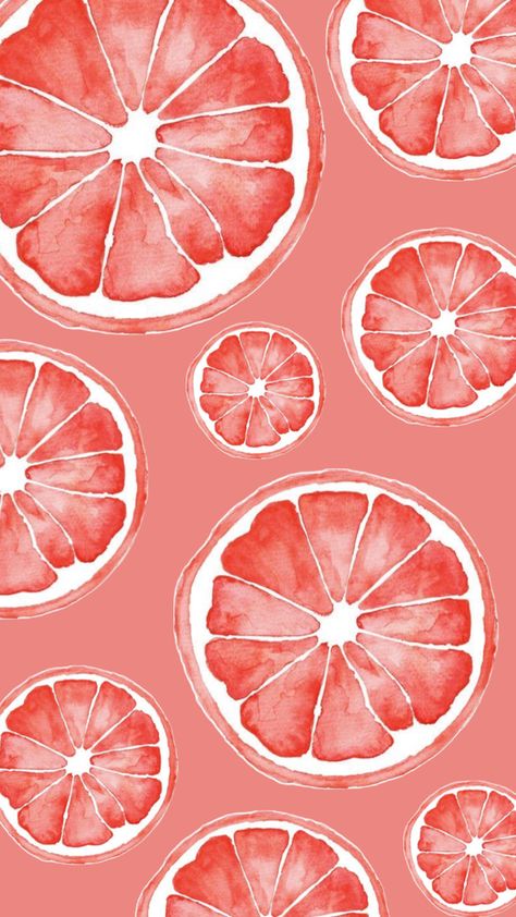 #wallpaper #pink #grapefruit #aesthetic Grapefruit Aesthetic, Grapefruit Wallpaper, Grapefruit Art, Cocktails Drawing, Citrus Kitchen, Future Wallpaper, Pink Fruit, Watercolor Fruit, Wallpaper Pink