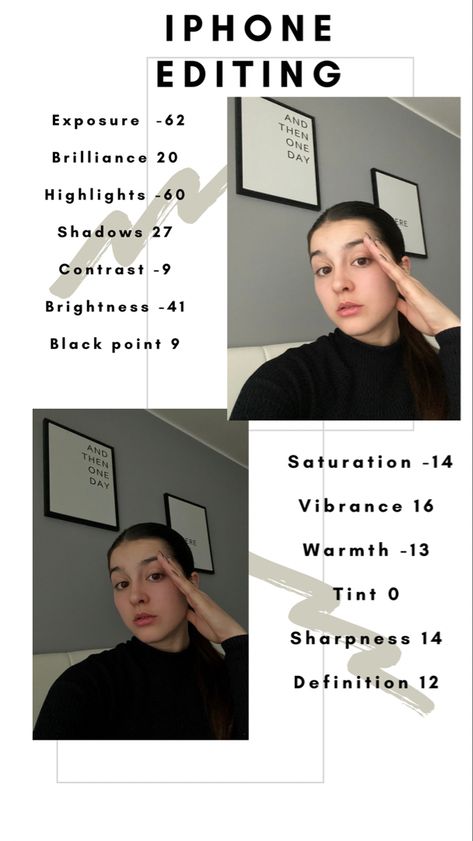 Stunning girl selfie editing guide hacks editing iPhone Photo Editing For Dark Pictures, Iphone Aesthetic Editing Hacks, Dark Aesthetic Pictures Editing, Best Edits Photos, Darker Photo Edit, Iphone Editing Pictures Indoor, Dark Photo Settings Iphone, How To Edit Dark Photos Iphone, Iphone Editing Pictures Dark To Light