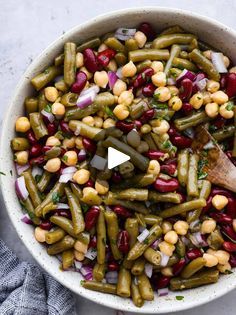 Three Bean Salad Recipe, Bean Salad Dressing, Tomato Basil Salad, 3 Bean Salad, Bean Salad Recipe, Three Bean Salad, Salad Recipe Ideas, Honey Barbecue, Creamy Cucumber Salad