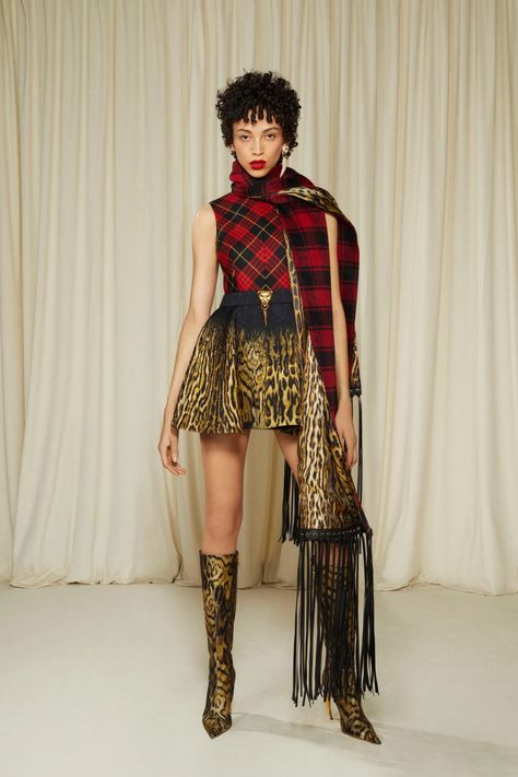 2022 Fashion Show, Tartan Fashion, Celebrity Sightings, 2022 Fashion, Fashion Show Collection, Roberto Cavalli, Pre Fall, Couture Fashion, Runway Fashion