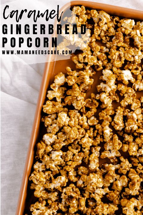 Homemade Popcorn Flavors, Gingerbread Popcorn, Gingerbread Dessert, Cozy Movie Night, Gingerbread Recipes, Easy Treats To Make, Butter Sugar Cookies, Homemade Popcorn, Soft Chocolate Chip Cookies