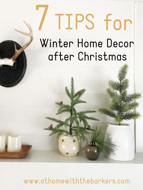 Cozy winter decorating made easy! Winter Home Decor After Christmas, Home Decor After Christmas, Winter Decorating After Christmas, Decorating After Christmas, After Christmas Winter Decor, Decorations After Christmas, Simple Winter Decor, Winter Decor Ideas For The Home, After Christmas Decor