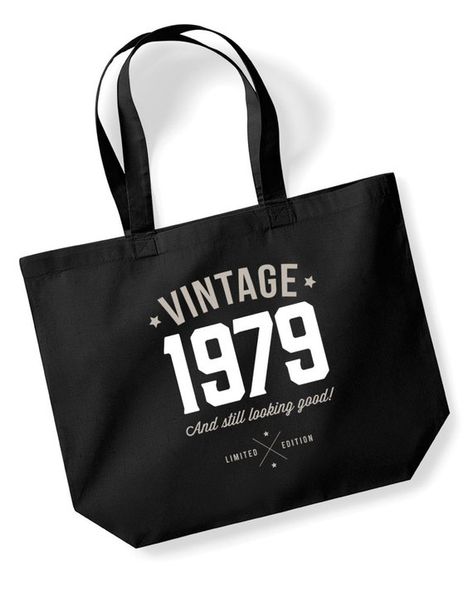 40th Birthday, 40th Birthday Idea, 40th Birthday Bag, Tote, Shopping Bag, Great 40th Birthday Presen 75th Birthday Gifts, Totes Ideas, 25th Birthday Gifts, 65th Birthday Gift, 90th Birthday Gifts, Birthday Bag, Grey Design, Birthday Gift Bags, 80th Birthday Gifts