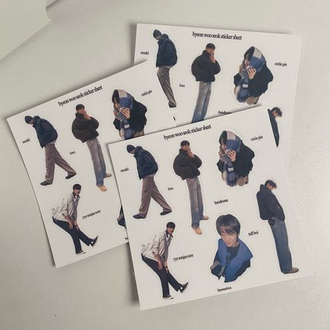 ·˚ ༘ ౨ৎ Byeon Woo Seok Sticker Sheet 𝜗𝜚⋆ sticker sheet 9 cm big made with vinyl sticker paper glossy finish each sticker is about 4 cm big price — $2.50 sgd — if you would like to opt for stamped mail [cheaper shipping price], please DM me! ps. those who joined my previous PO, i’ve included in your package 🫶🏼 purchase on byeonsarkives.com 🚏 [reshares and reposts are appreciated] #byeonwooseok #byeonwooseokmerch #byeonwooseokedit #stickers #lovelyrunner #kdrama #kpop Kpop Sticker Sheet, Freebies Ideas, Kpop Freebies, Kpop Stickers, Byeon Woo Seok, Big Kiss, Vinyl Sticker Paper, Kiss Cut Stickers, Sticker Sheet