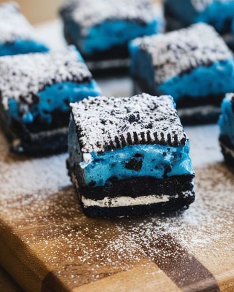 Blue Velvet Brownies, Brownies White Chocolate, Violet Food, Oreo Truffle, Cheesecake Bar, Velvet Brownies, White Chocolate Bark, Cheesecake Bar Recipes, Oreo Truffles