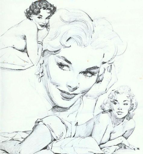 Al Buell, Human Figure Artists, Fashion Illustration Techniques, Pin Up Drawings, Pinup Art, Figure Sketching, Pulp Art, Illustration Vintage, Art Et Illustration