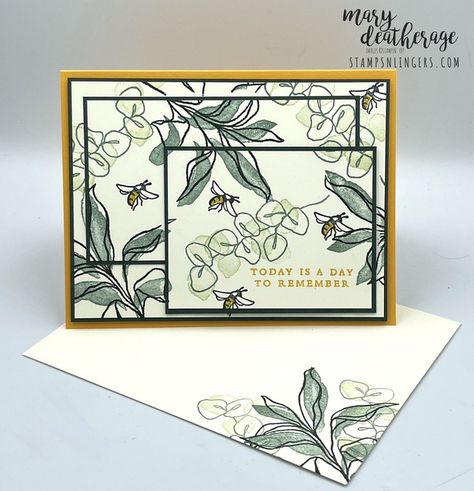 Splendid Day Suite, Triple Layer Cards, Triple Time Stamping, Past Papers, A Day To Remember, Small Leaf, Stamping Up Cards, Some Cards, Colorful Garden