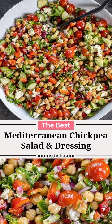 Best Chickpea Salad Recipe, Chick Pea Beet Feta Salad, Pesto Chickpea Salad, Chic Pea Salad Recipe Easy, Beet And Chickpea Salad, Mediterranean Bean Salad Recipes, Turkish Chickpea Salad, Cheakpeas Recipes Healthy Salad, Recipes With Red Wine Vinegar