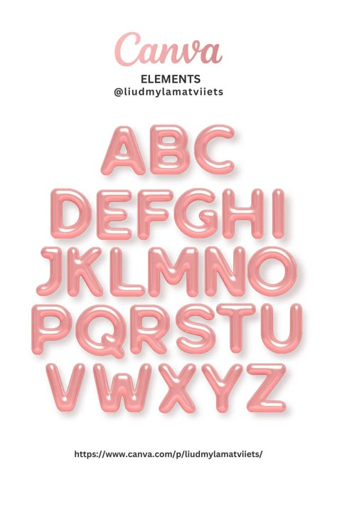 3D Pink Alphabet and Numbers #canvaphoto Canva Letter Elements Keyword, Graduation Instagram, Canva Alphabet, Canva Free Elements, Font Canva Lettering, Canva Keywords, Graphic Design Portfolio Inspiration, Keyword Elements Canva, Canva Fonts