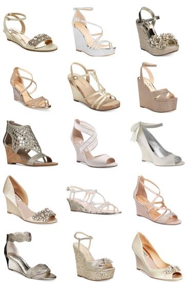 Legacy Luxe Style Top 15 Wedding Wedges!! Prices range $50-250. Formal Wedge Shoes, Formal Wedges, Outfit Boda, Bridal Shoes Wedges, Wedding Wedges, Wedge Wedding Shoes, Jewel Badgley Mischka, Shoes Hack, Luxe Style