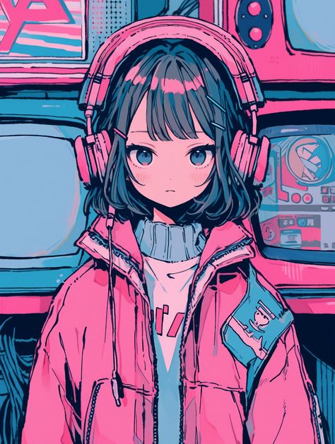 Popular Midjourney Artwork overseen by ThetaCursed, License: CC BY-NC 4.0 Cute Art Styles Cartoon, Cool Character Design, Art Styles Cartoon, Cyberpunk Artwork, Vampire Couple, Manga Coloring Book, Girl With Headphones, Aesthetic Wallpaper Iphone, Cyberpunk Anime