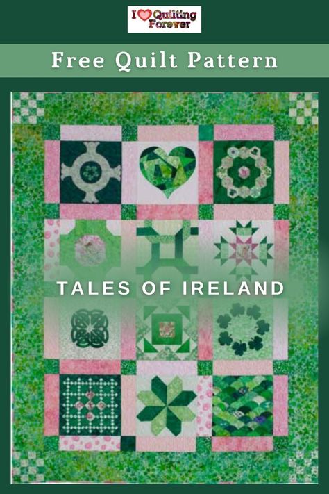 Irish Quilt Patterns, Knot Quilt, Irish Quilt, Celtic Quilt, Irish Theme, Irish Dancing, Ireland Trip, Quilt Block Patterns Free, Quilt Tutorial