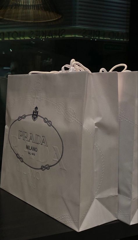 Prada Shopping Bag, Prada Bag Aesthetic, Bags Aesthetic, Prada Bag, Paper Shopping Bag, Paper Bag, Prada