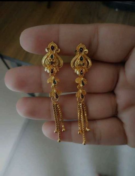 3grams Gold Earrings Indian, 3 Grams Gold Earrings, 3 Grams Gold Earrings Indian, Gold Earrings Design, Gold Earrings For Kids, Lily Earrings, Gold Earrings Indian, Bright Pillows, Delicate Gold Jewelry