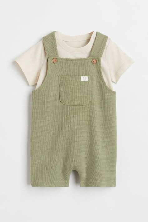 Bos Baby, Baby Mode, Baby Closet, Romper Suit, Cotton Romper, Baby Outfits, Green Cream